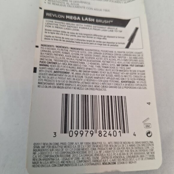 Revlon Mega Multiplier Mascara 801 BLACKEST BLACK 0.28 Fl Oz New In Package - Picture 4 of 6